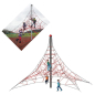 Preview: Kletterpyramide Seilpyramide SPIDER 6 mit 4 Abspannungen von Huck
