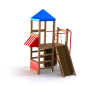 Preview: Spielturm Logo mit Feuerwehrstange für Spielplatz und Kindergarten