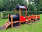 Preview: Lokomotive mit Waggon für Spielplatz und Kindergarten