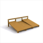 Preview: Outdoor Fitnessgerät: Sit Ups Bank dreifach