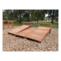Preview: Outdoor Fitnessgerät: Sit Ups Bank dreifach
