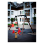 Preview: Reifenschaukel Doppelschaukel Holz für Spielplatz und Kindergarten