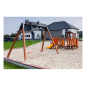 Preview: Brettschaukel Doppelschaukel Holz für Spielplatz und Kindergarten