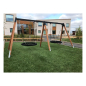 Preview: Nestschaukel 90 cm Doppelschaukel getrennt Holz für den Spielplatz