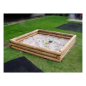 Preview: Sandkasten Palisade horizontal für Spielplatz und Kindergarten