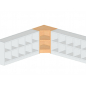 Preview: Garderobendoppelablage Innenecke f. Kindergarten u. Krippe
