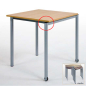 Preview: Schultisch, Stapeltisch, optional mit Rollen, quadratisch oder rechteckig