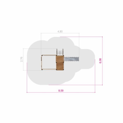 Preview: Spielkombination Kletterkiosk für Spielplatz und Kindergarten