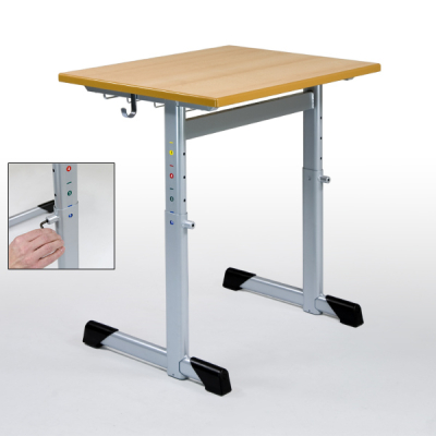 Schülertisch Einsitzer 70 x 55 cm, höhenverstellbar 52 -70 cm, Sponeta