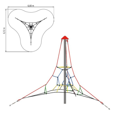 Kletterpyramide Seilpyramide Triops Mini von Huck