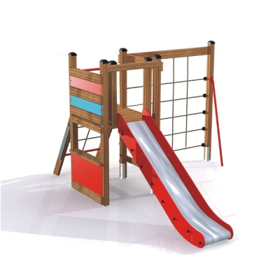 Spielkombination Kiosk mit Rutsche für Spielplatz und Kindergarten