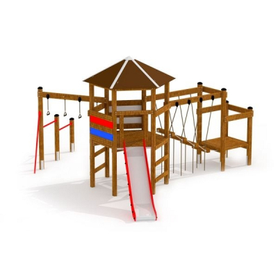Spielturm Leuchtturm mit Brücke für Spielplatz und Kindergarten
