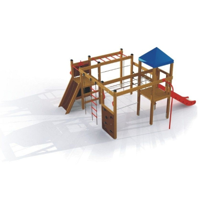 Spielanlage Kletterhütte für den Spielplatz