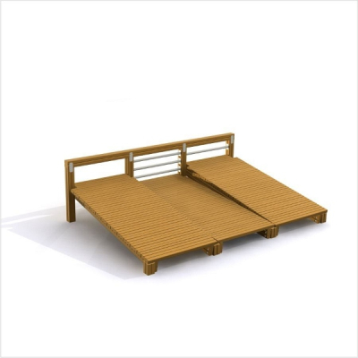 Outdoor Fitnessgerät: Sit Ups Bank dreifach