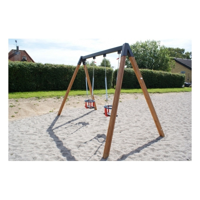 Babyschaukel Doppelschaukel Holz für den Spielplatz