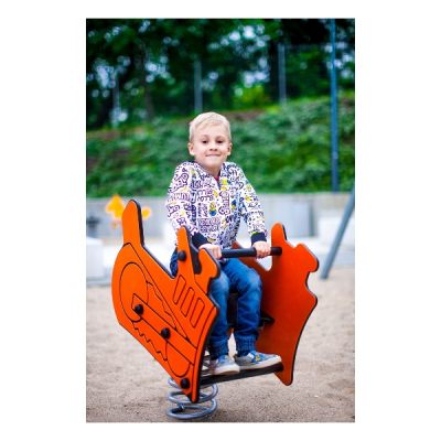 Federwippe Bulldozer für Spielplatz und Kindergarten
