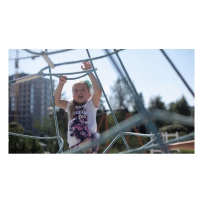 Kletterpyramide Seilpyramide Spinnennetz klein für den Spielplatz