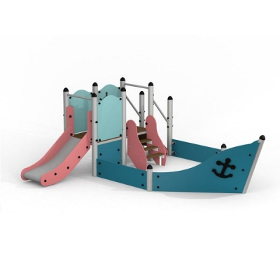 Kleines Schiff für Spielplatz und Kindergarten