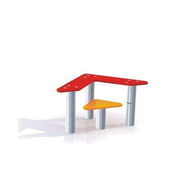 Dreieck Tisch und Bank für Spielplatz und Kindergarten