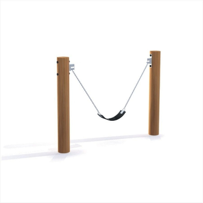 Flexischaukel mit Holzpfosten für Spielplatz und Kindergarten