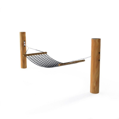 Hängematte mit Holzpfosten für Spielplatz und Kindergarten