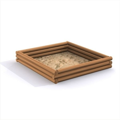 Sandkasten Palisade horizontal für Spielplatz und Kindergarten