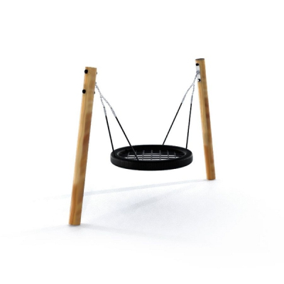 Nestschaukel 90 cm mit zwei Holzpfosten für den Spielplatz