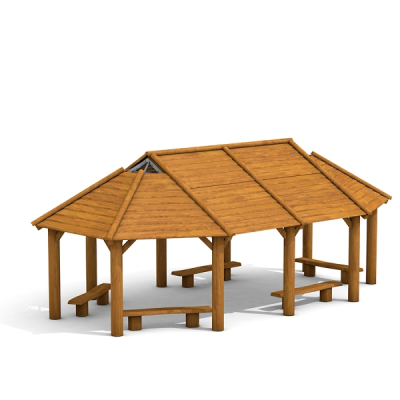 Spielhaus Langes Partyhaus für den Spielplatz