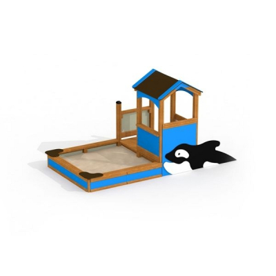 Spielhaus mit Orca für Spielplatz und Kindergarten