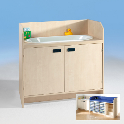 Baby-Badewannenschrank passend zu Wickelkommode für Krippe
