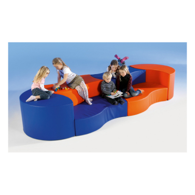 Swing-it Sit Set Wellensofa, Wellensitzelemente-Set für Kindergarten und Kita