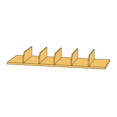 Ablageplatte Facheinteilung f.Garderobenbank Kindergarten