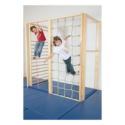 Klappturnwand, Sprossenwand, Kletterwand 4-teilig ohne Leiter