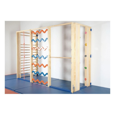 Klappturnwand, Sprossenwand, Kletterwand 5-teilig ohne Leiter