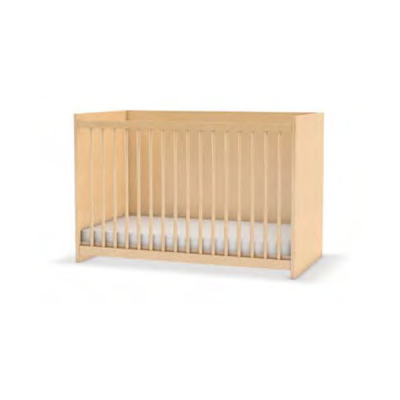Kinder- Krippenbett mit Rückwand, 120 x 60 cm, Benneckenstein