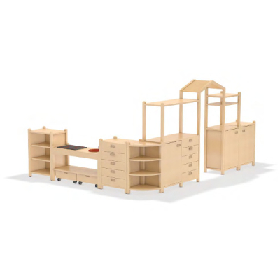 Regalsystem, Raumteiler Kiel für Kindergarten, Benneckenstein