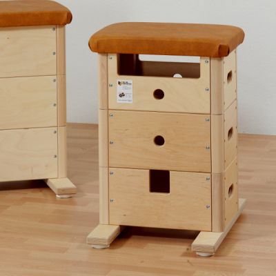 Sprungkasten 3-teilig klein, Multiplex mit Kunstlederbezug v. Sportgeräte Langer