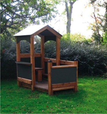 Preview: Spielhaus Häuschen mit Veranda für Spielplatz und Kindergarten