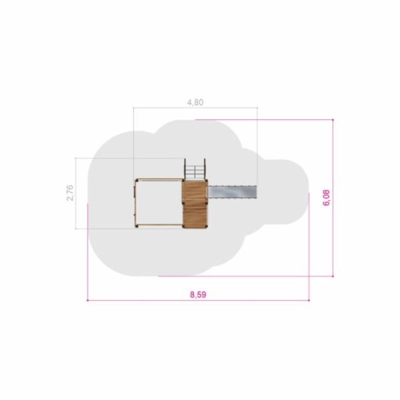 Spielkombination kleiner Dschungel für Spielplatz und Kindergarten