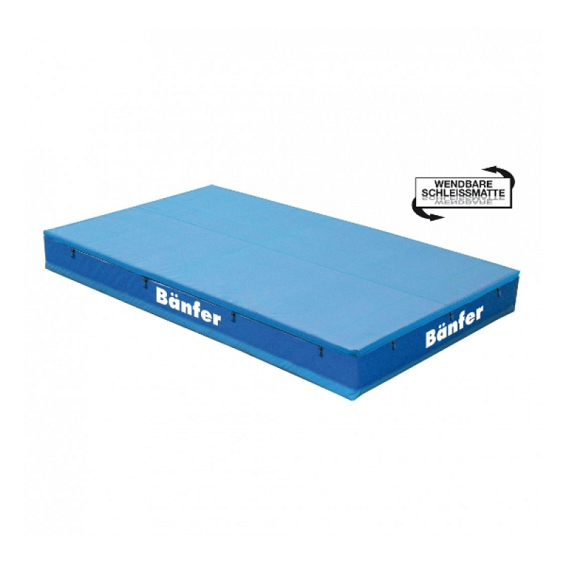 Hochsprungmatte mit wendbarer Schleißmatte für den Schulsport