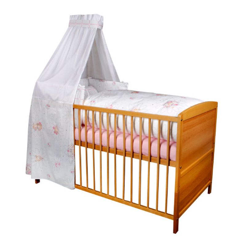 Bettset Mäusezauber pink mit Voile-Himmel von Julius Zöllner