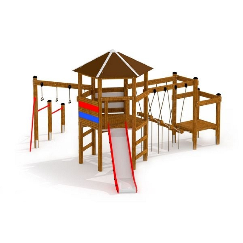 Spielturm Leuchtturm mit Brücke für Spielplatz und Kindergarten