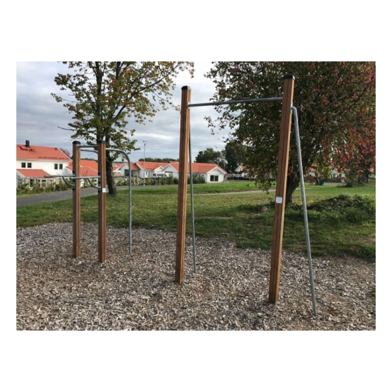 Outdoor Fitnessgerät: Reckstange, Kraft, Strecken, Gleichgewicht