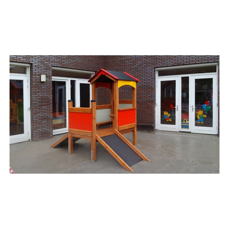 Spielhaus buntes Häuschen für Spielplatz und Kindergarten