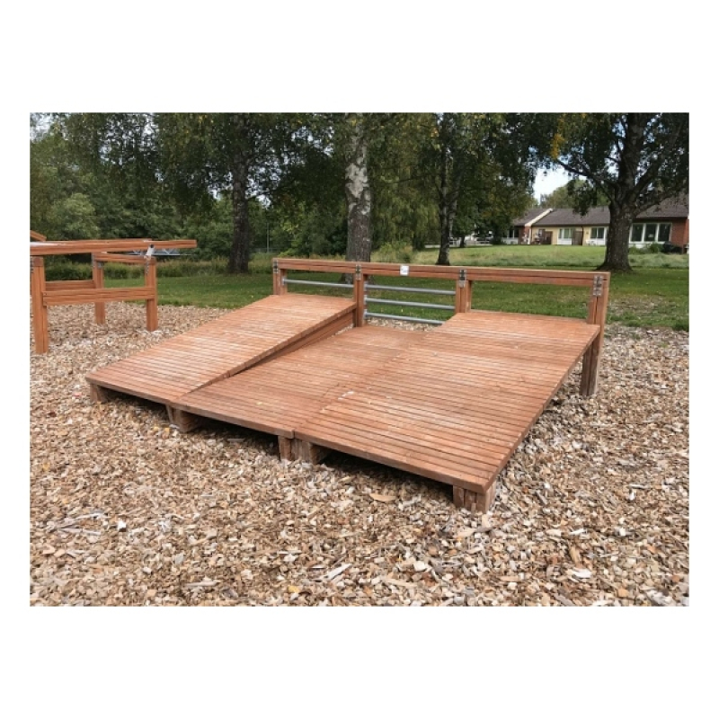 Outdoor Fitnessgerät: Sit Ups Bank dreifach