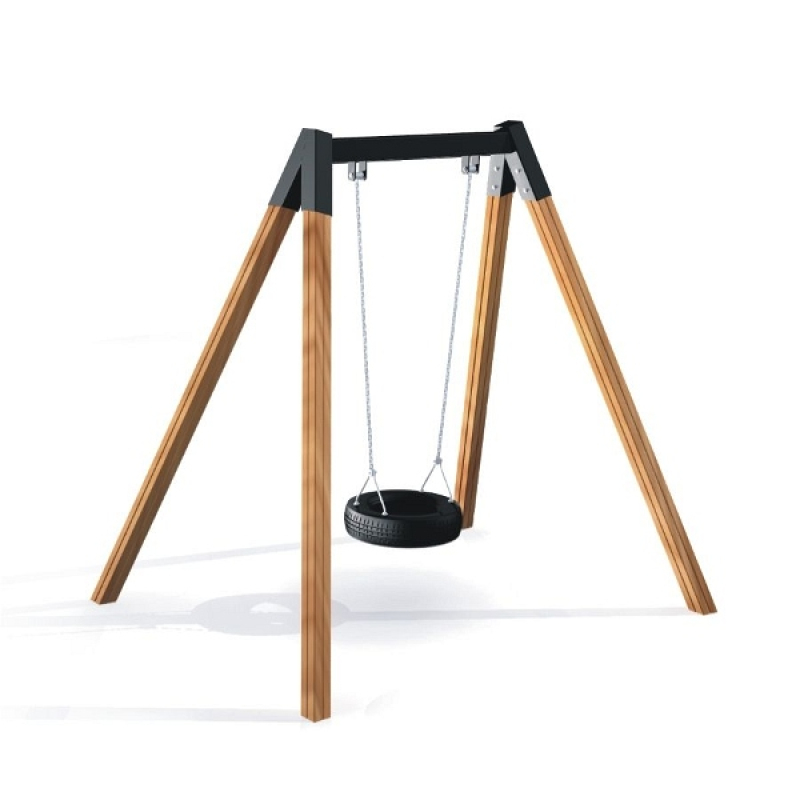 Reifenschaukel Holz für Spielplatz und Kindergarten