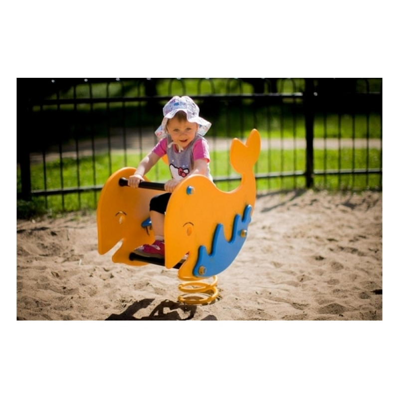 Federwippe Walfisch für Spielplatz und Kindergarten