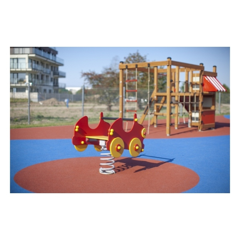 Federwippe Zweisitzer Auto für Spielplatz und Kindergarten