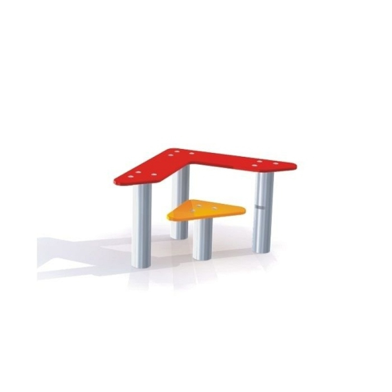 Dreieck Tisch und Bank für Spielplatz und Kindergarten