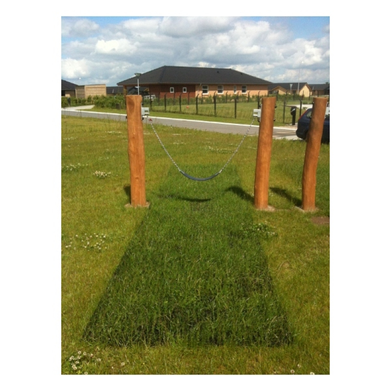 Flexischaukel mit Holzpfosten für Spielplatz und Kindergarten
